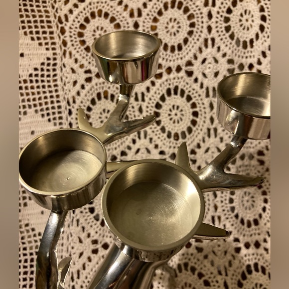 Reindeer Christmas Winter Tealight Candle Holder - Metal Tall Decor - Picture 12 of 15